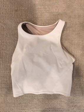 Lululemon White Sleeveless Racerback Tank Top